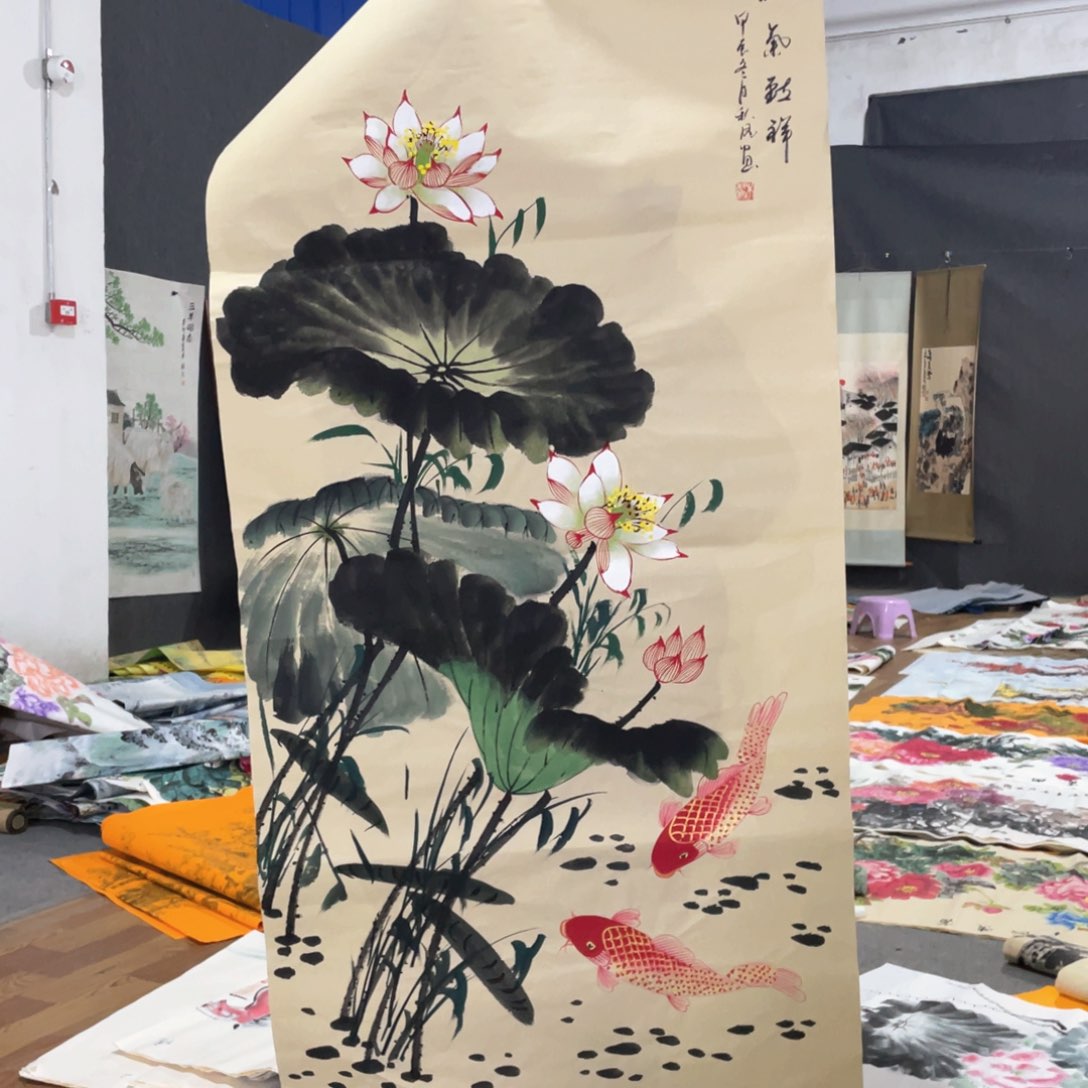 国画国画作品画心一张