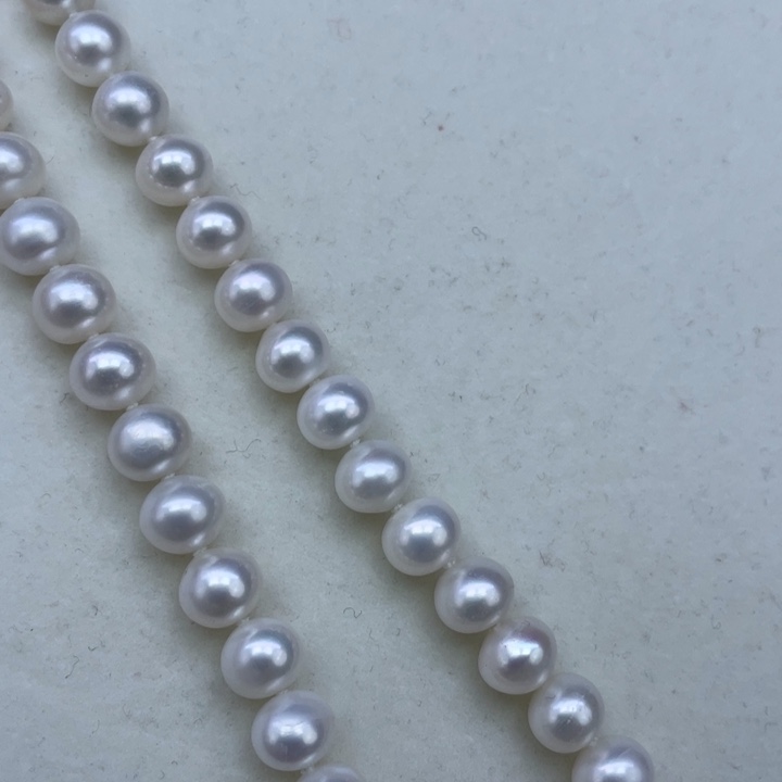 淡水珍珠颈饰银S925镶嵌➕极光9澳白光