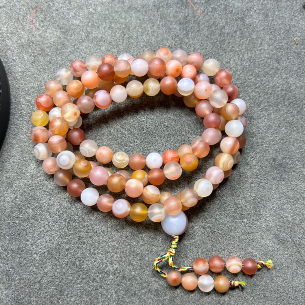 天然原矿南红玛瑙天眼圆珠多圈108