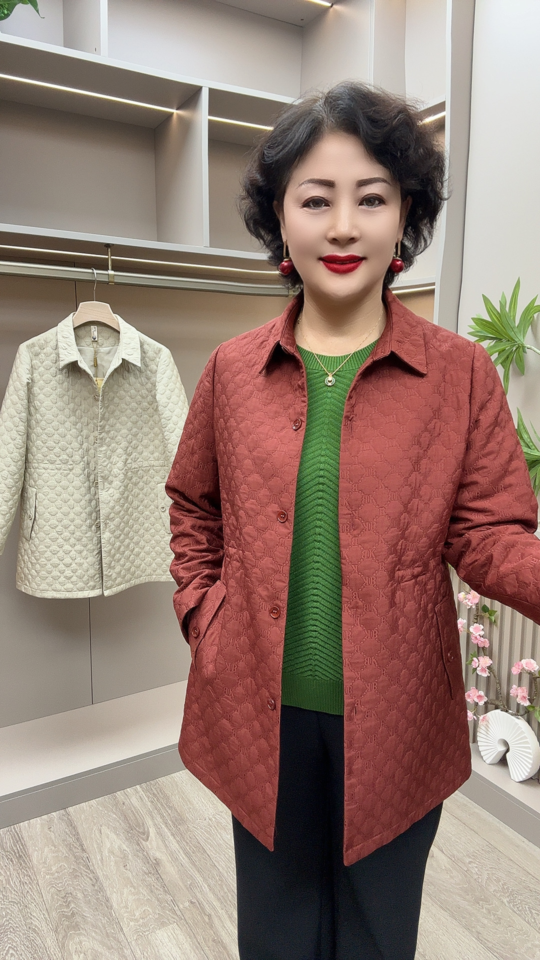 GY#B03春秋休闲百搭翻领外套，衣长75