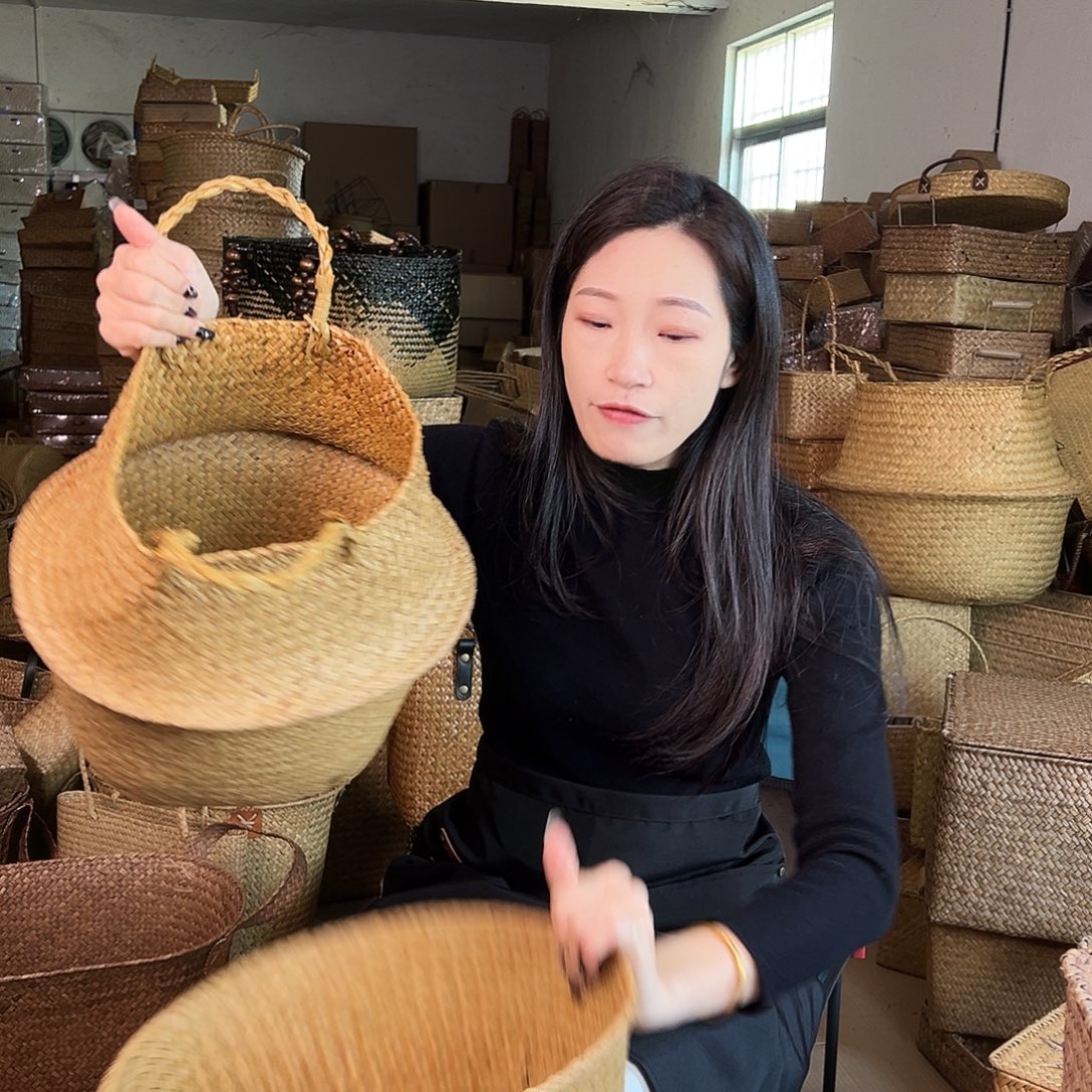 草编草编包/草编收纳盒带瑕疵