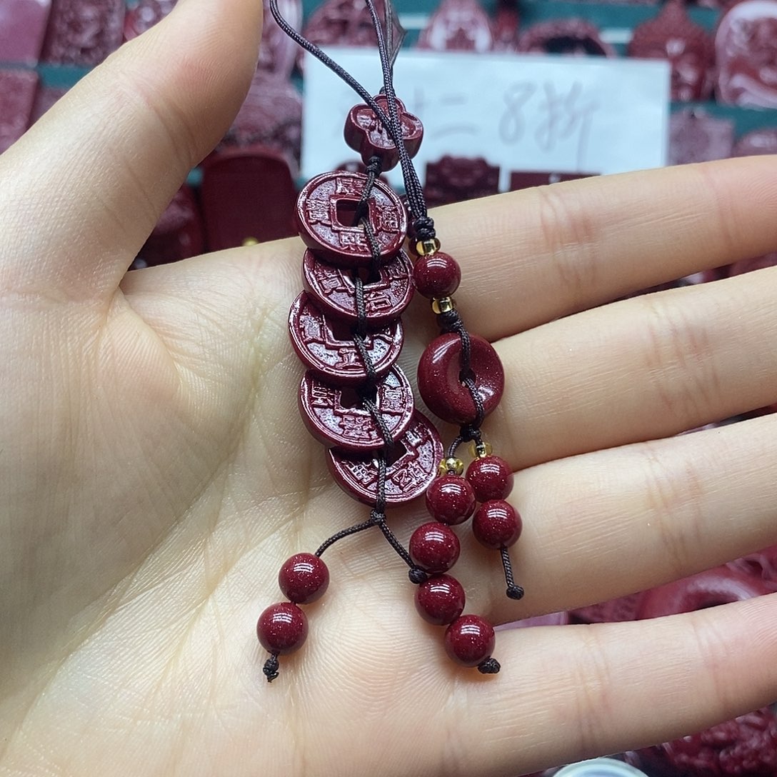 天然辰砂朱砂手机链