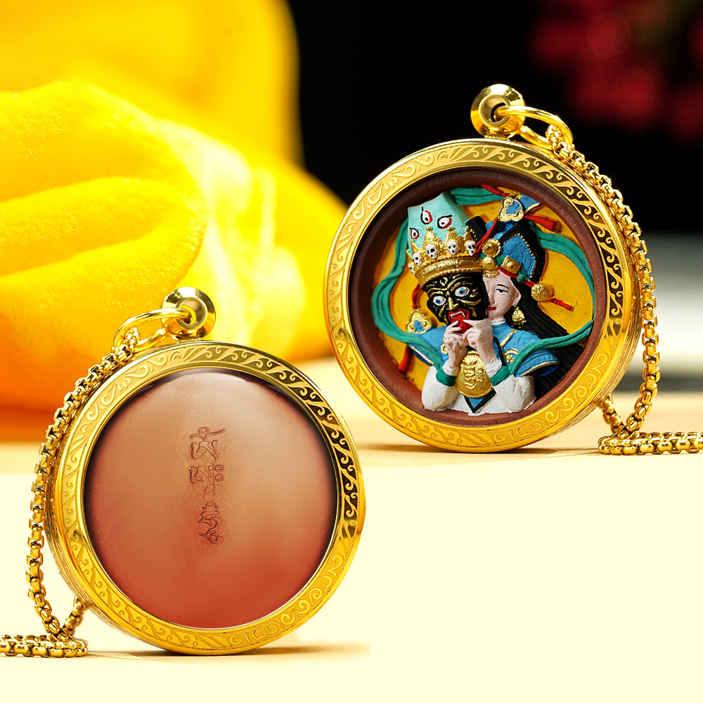 铜亚克力吊坠 钢清韵擦擦盒彩绘唐卡真品西藏手工正版前世今生