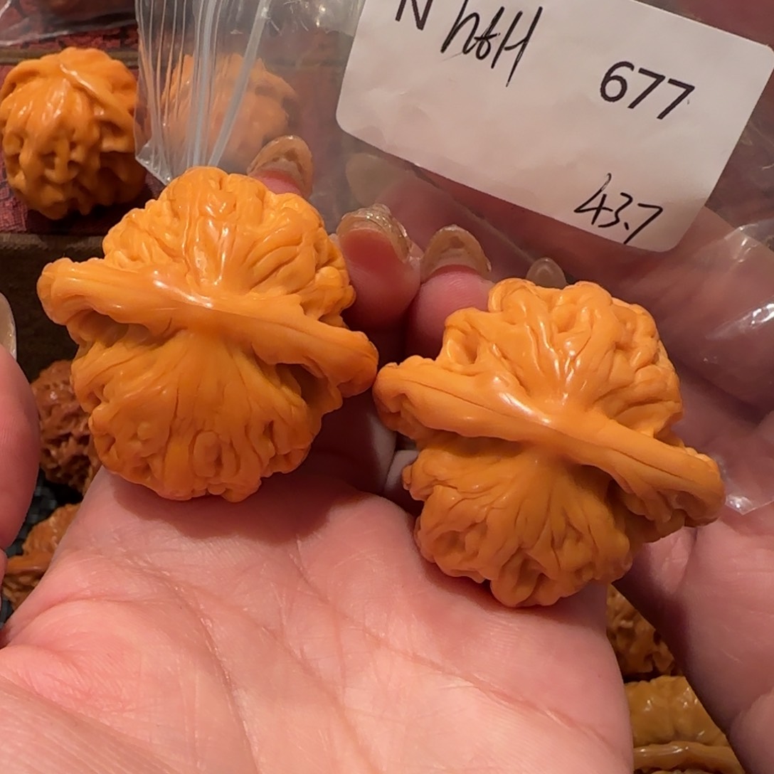 桃核吊坠玄**陶麦穗虎头43精品