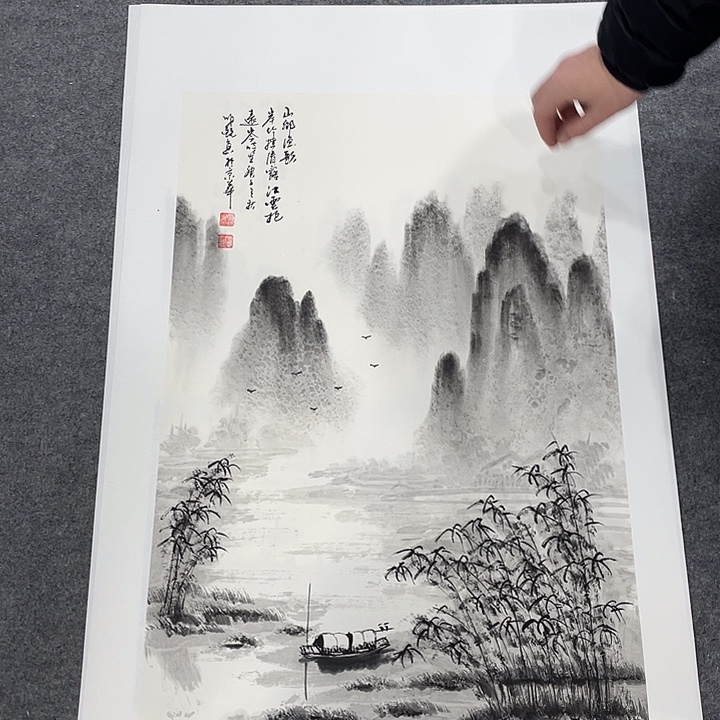 国画今天上午国画作品展示