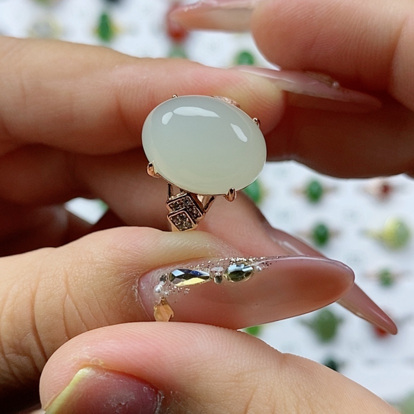 【闪购商品】和田玉纯天然和田玉和田玉戒指未镶嵌