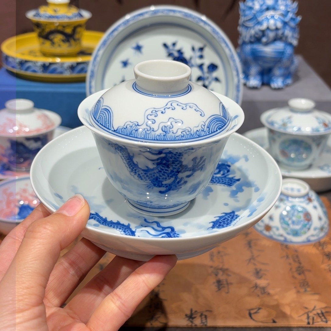瓷片手工手绘陶瓷茶具