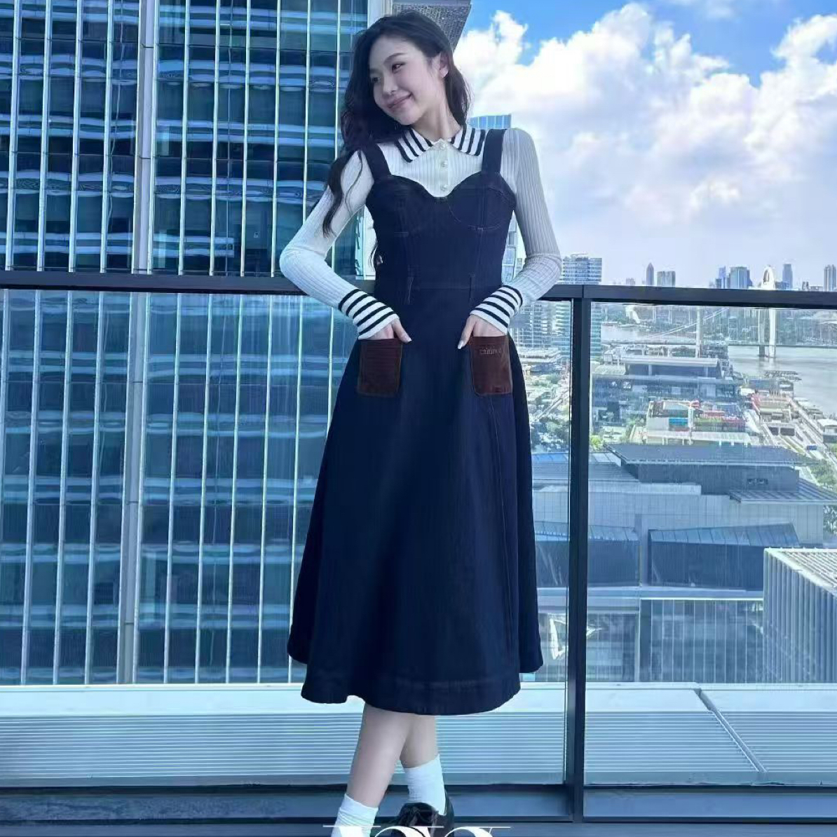 mithworld/女装牛仔吊带裙