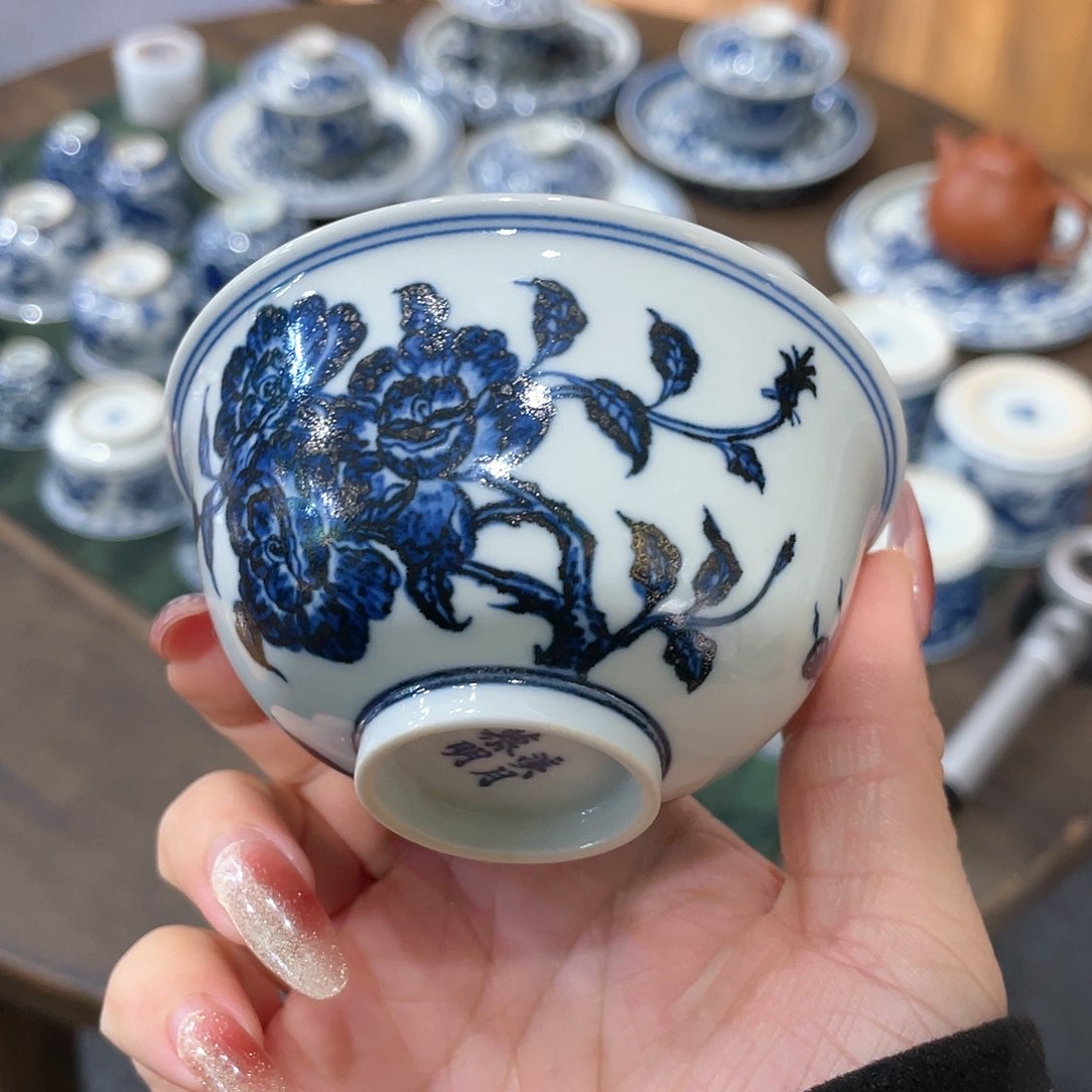 【闪购商品】青花柴窑杯。。。。。。