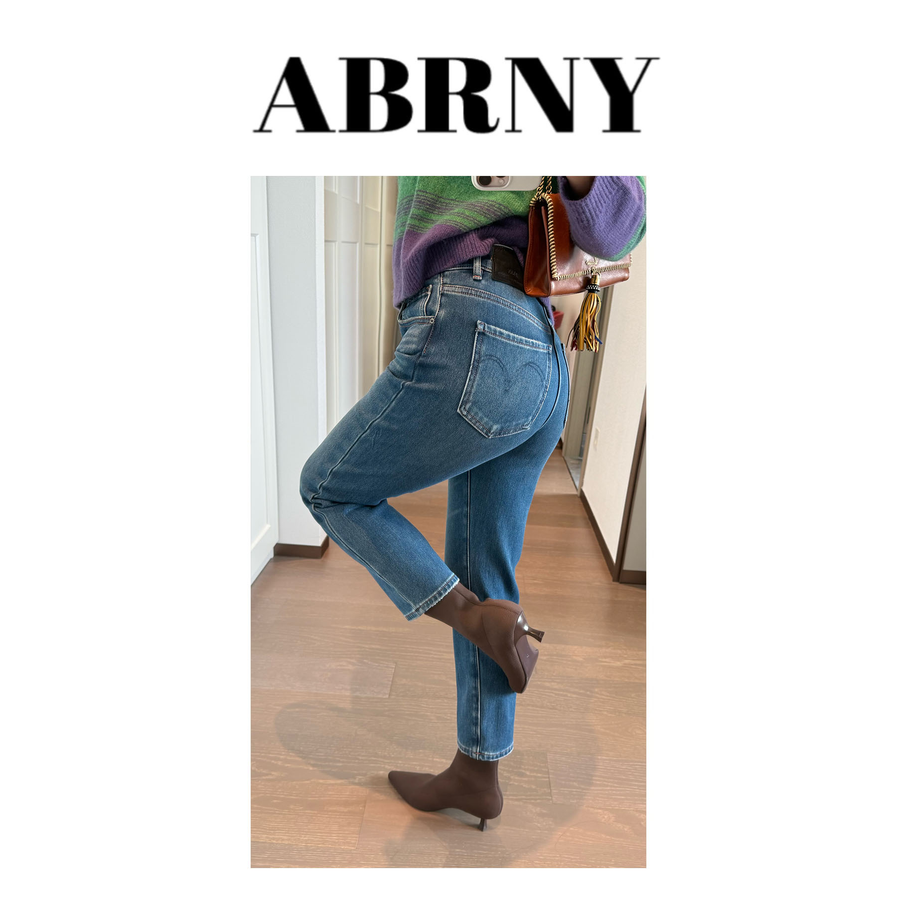 许小黑【显臀猫须】加绒加厚高腰高弹显瘦保暖九分烟管裤6005