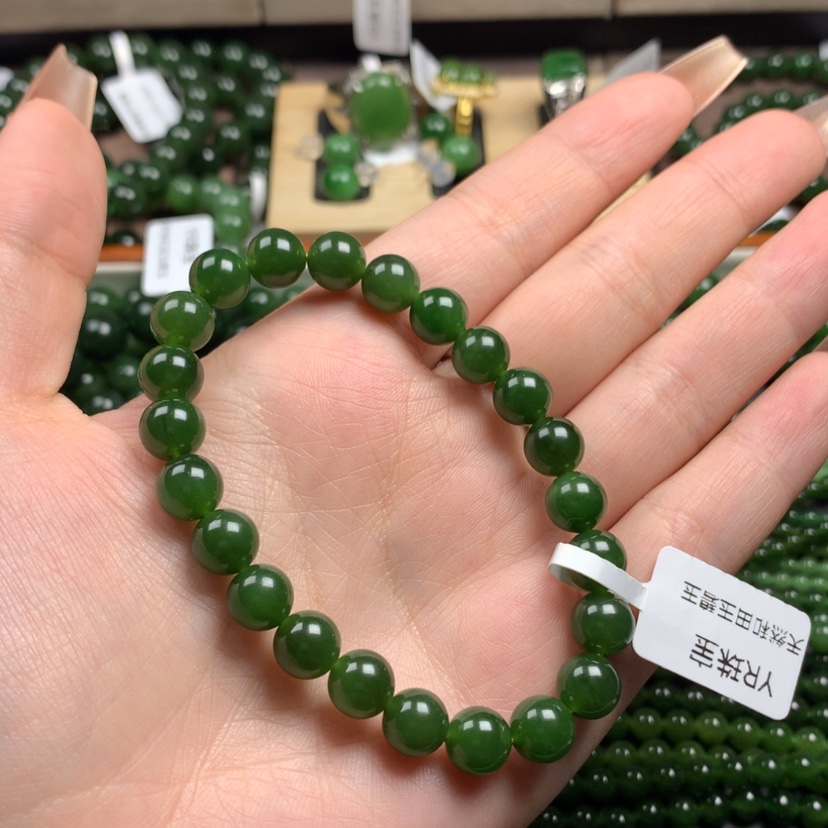 【闪购商品】和田玉（碧玉）手串未镶嵌练***欢