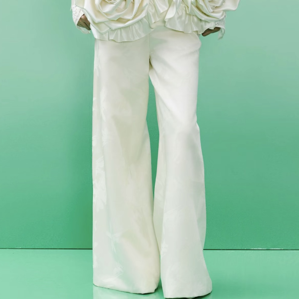 JUNYANG杨君 蔷薇春序阔腿裤