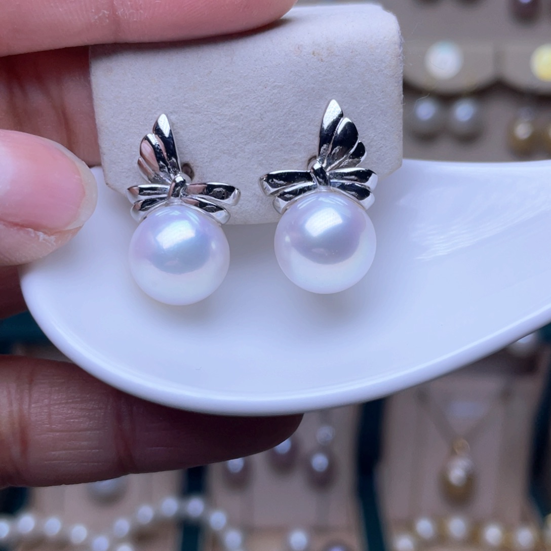 淡水珍珠耳环未镶嵌