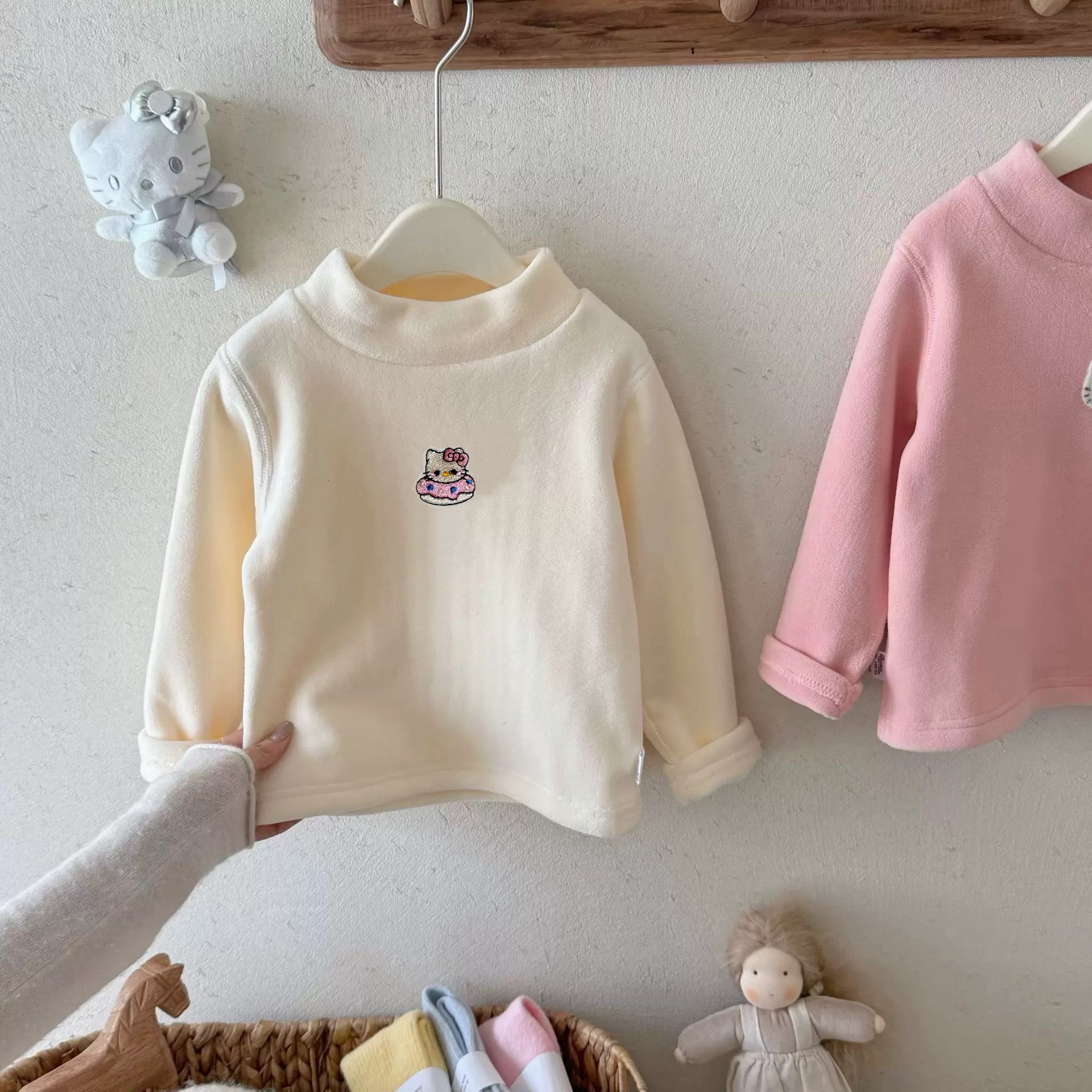 女童韩版加绒百搭可爱休闲长袖A32