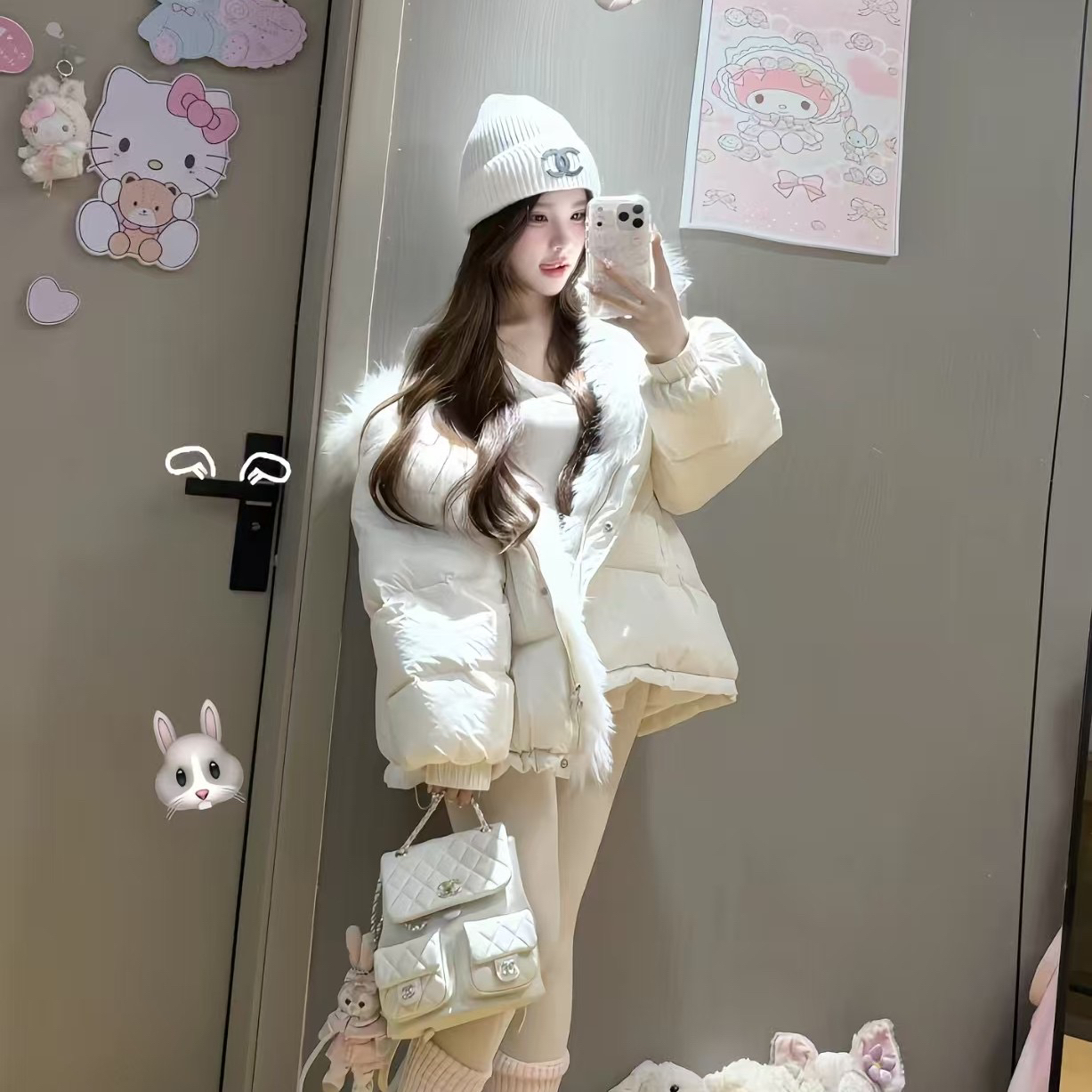 【元气喵】手作系列默认微瑕 韩系日常羽绒服