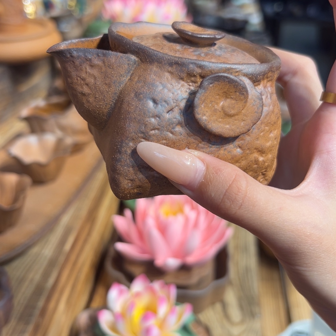 裸烧老岩泥原矿茶具