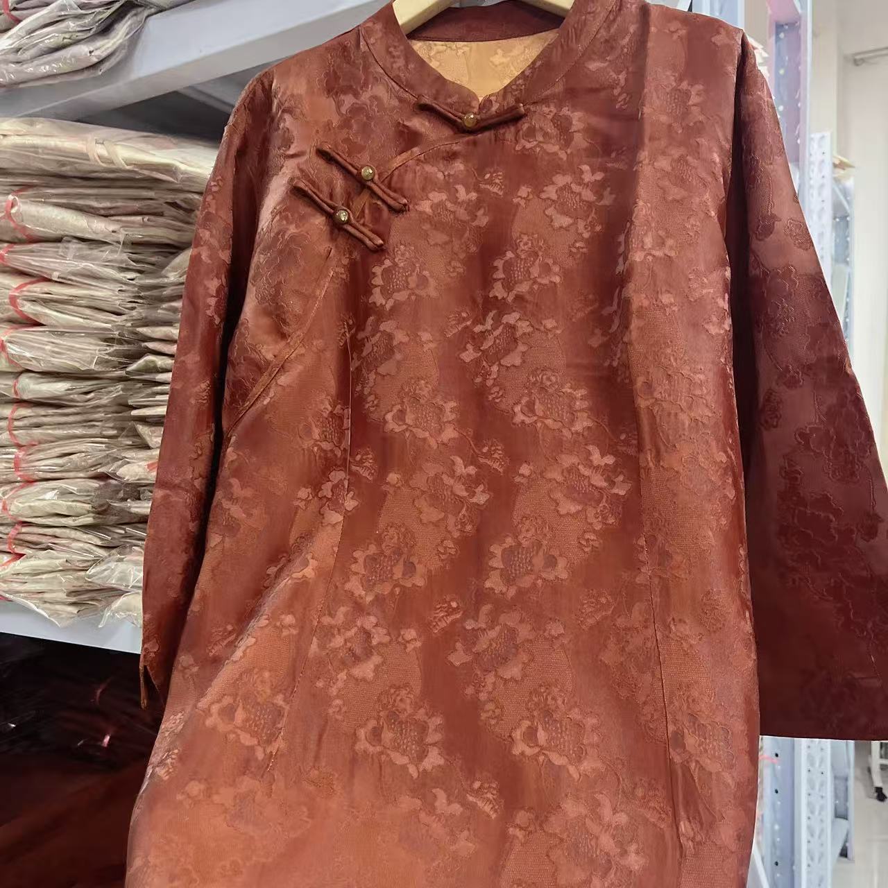 新中式改良旗袍连衣裙宽松连衣裙-5321