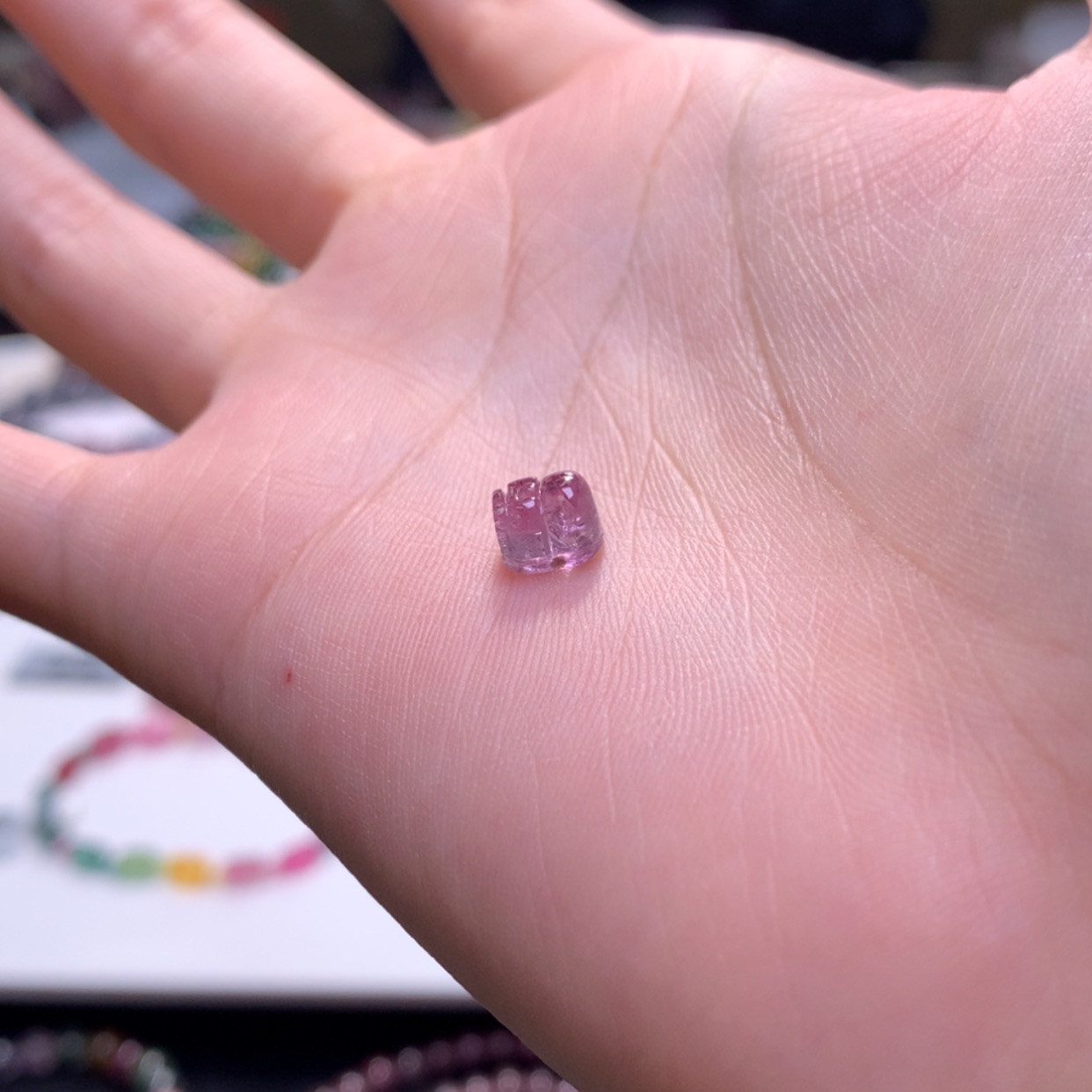 【闪购商品】未镶嵌手串碧玺5.5m左右，紫色，不退换