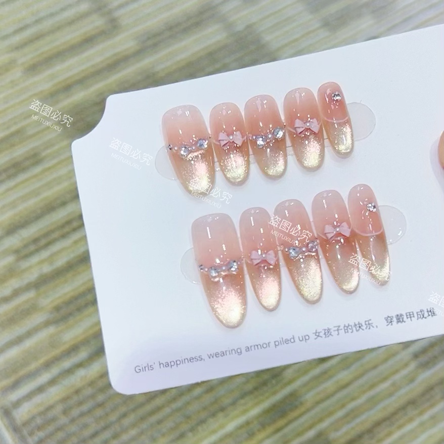 飞顺丰【游园会】纯手工穿戴甲10片春夏美甲（无收纳盒）