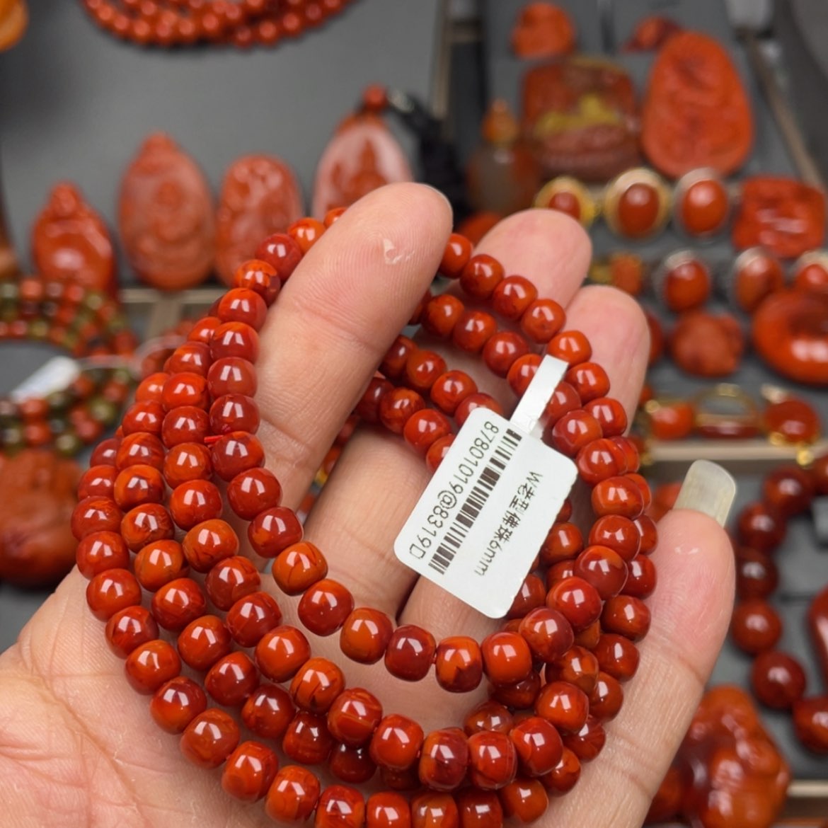 【闪购商品】南红玛瑙珠宝奇石未镶嵌多圈6