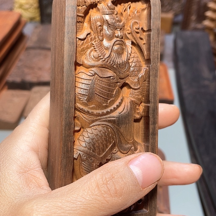 非洲紫檀（红花梨）花**樽小号双面