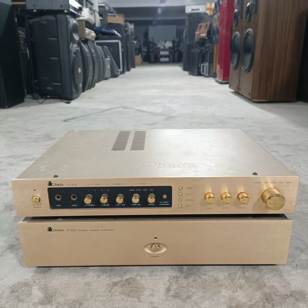 8新  八达 DV-315解码放大K歌前级+ P-512后级功放一套  运费自理
