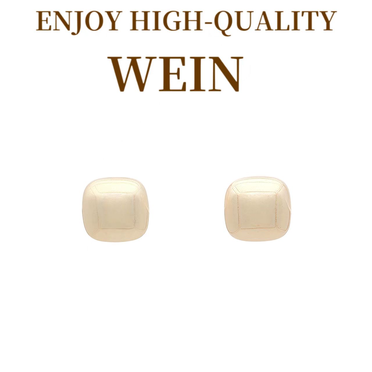 WEIN 925银耳饰 方糖耳钉女简约时尚经典气质轻奢百搭素款温柔