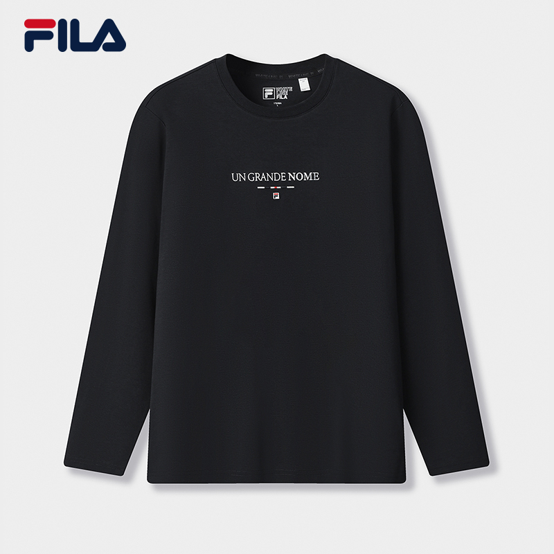 Fila/斐乐男士【亲肤舒适】秋季新款简约圆领长袖上衣F11M548216F
