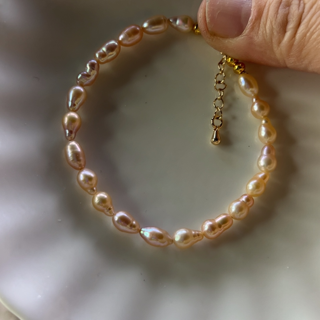 手绳合金淡水珍珠