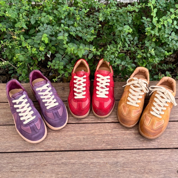 头层马皮手工擦色复古德训鞋女休闲时尚百搭运动鞋女系带