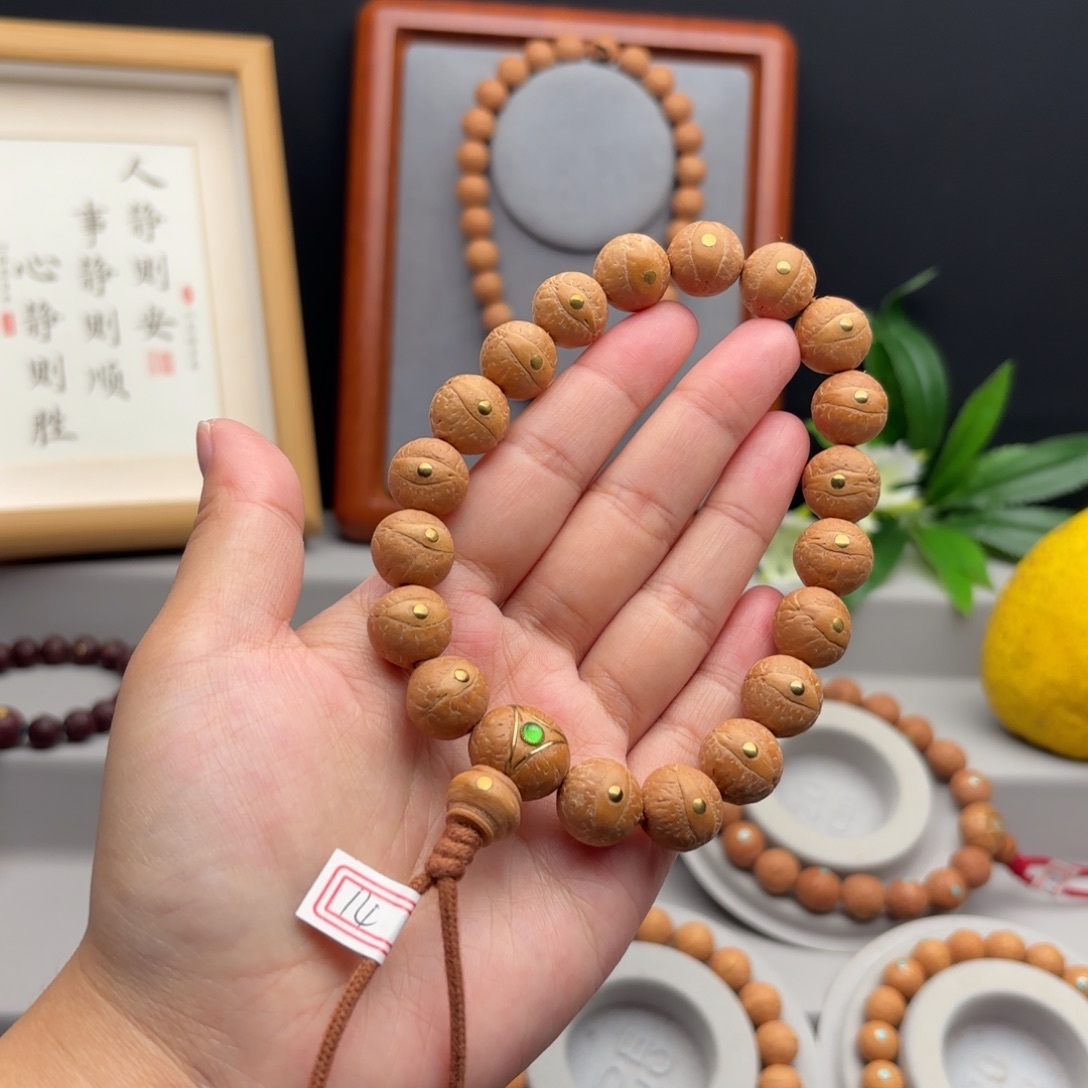 手串凤眼菩提14左右镶嵌手串
