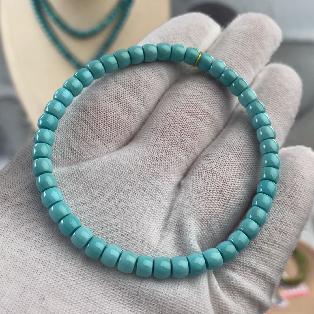 绿松石手链未镶嵌精工直切卡5+