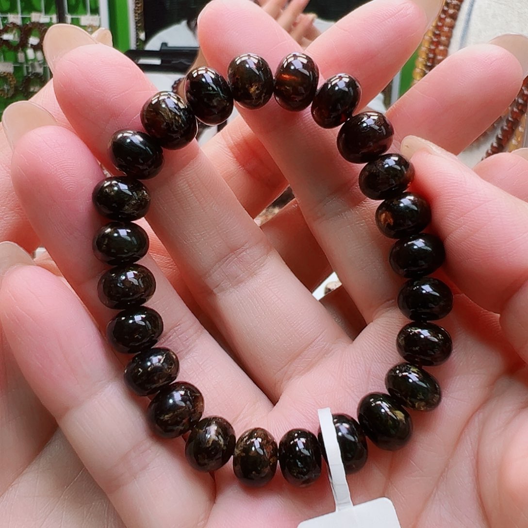 未镶嵌琥珀裸石抚顺琥珀9黑花