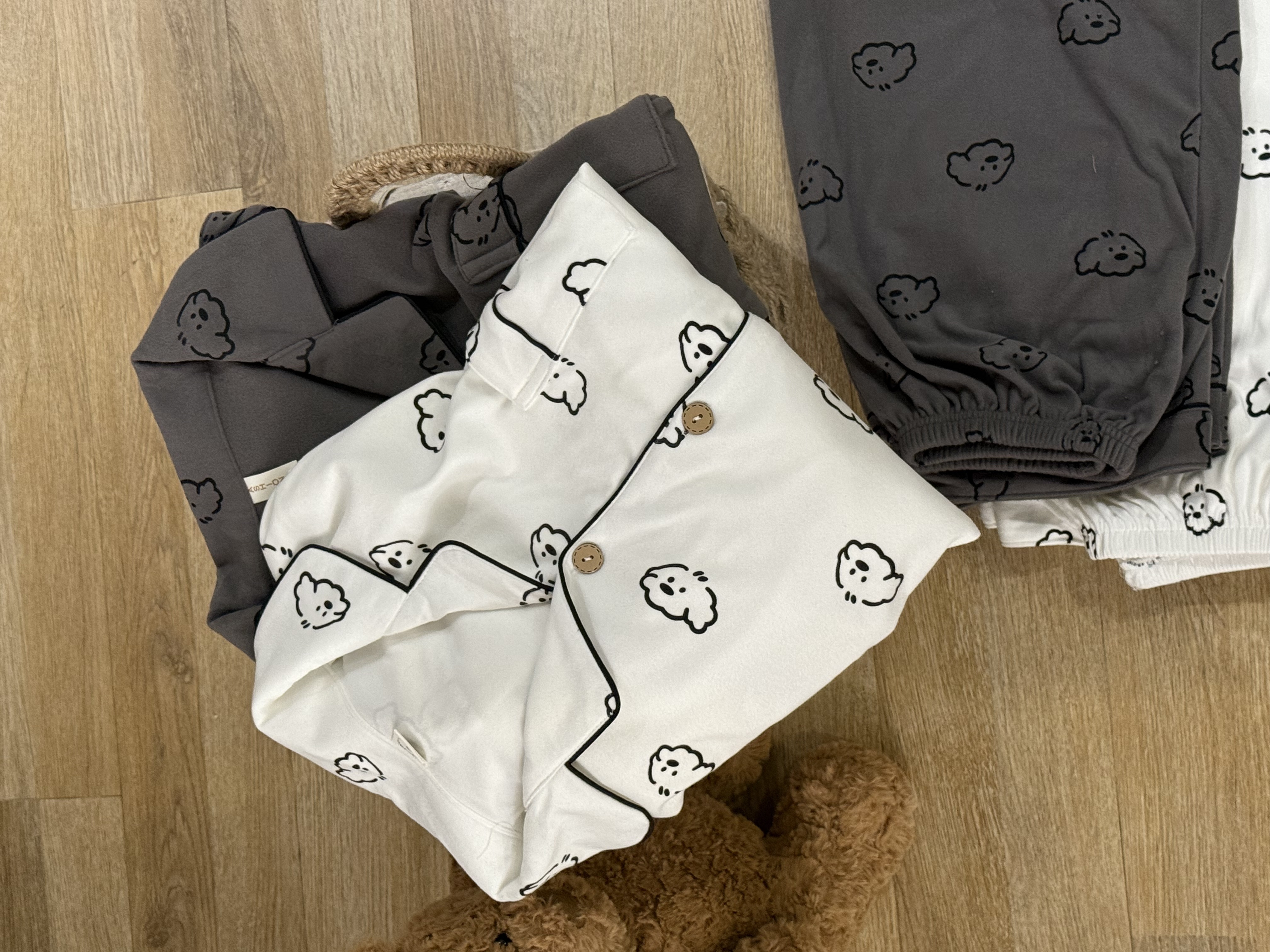 【小狗男款】加厚保暖德绒睡衣套装69319