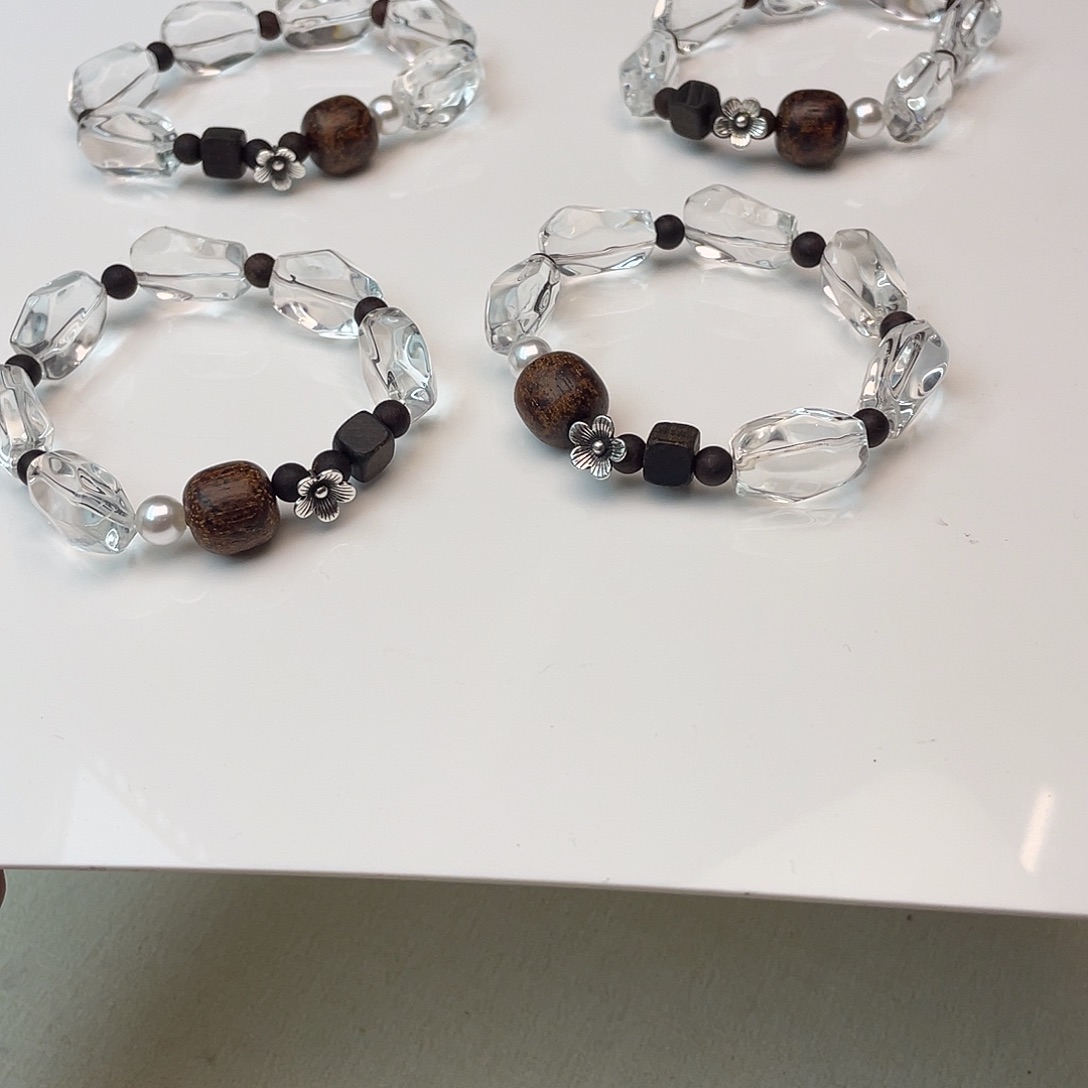 非金属手串白水冰块小花款