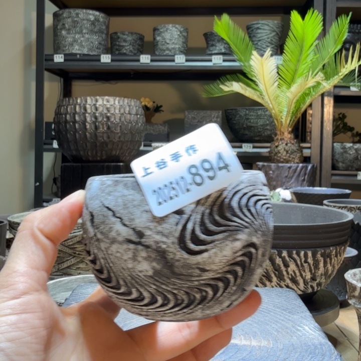 内口7.3高6.5黑陶无釉