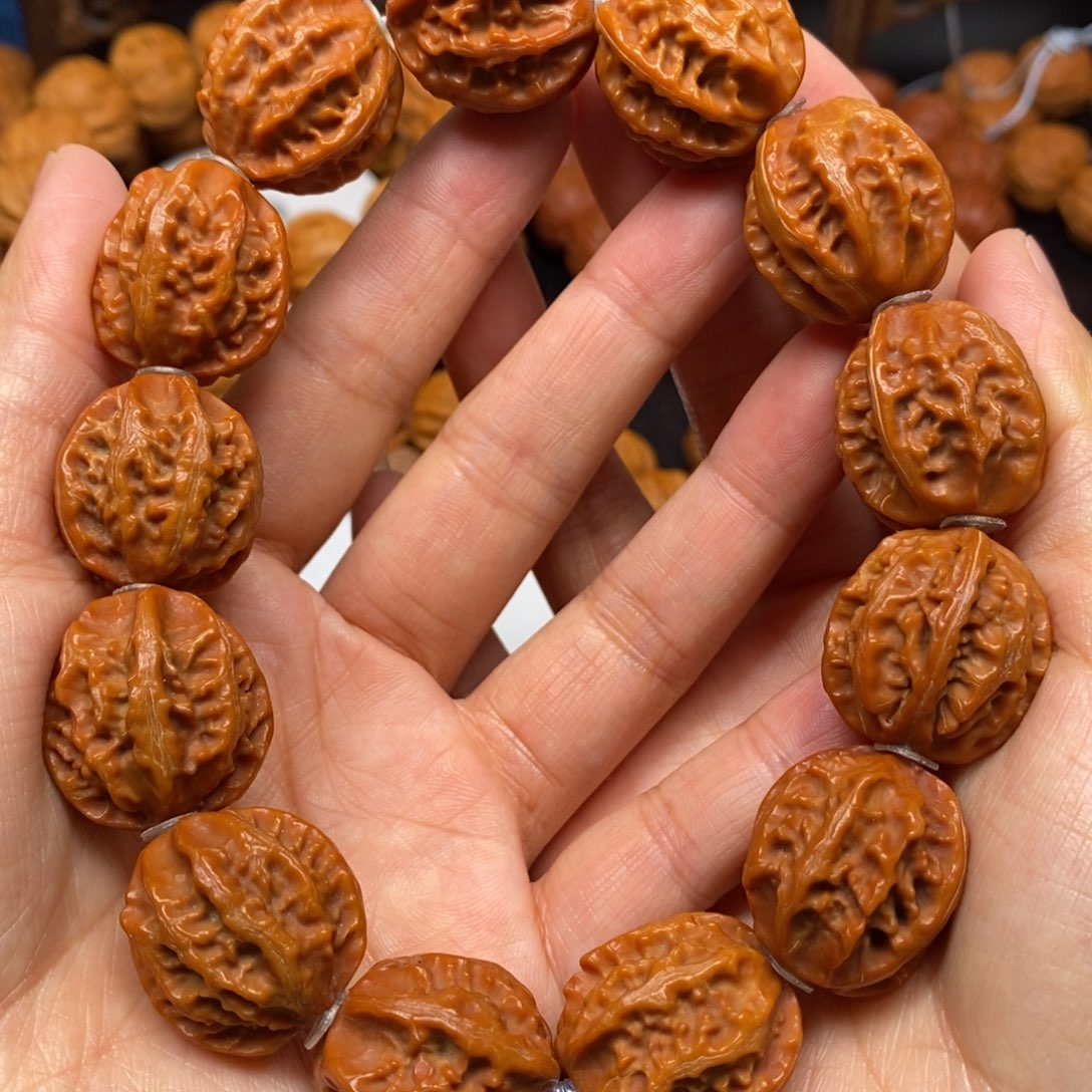 桃核手串粗筋龙脊八棱