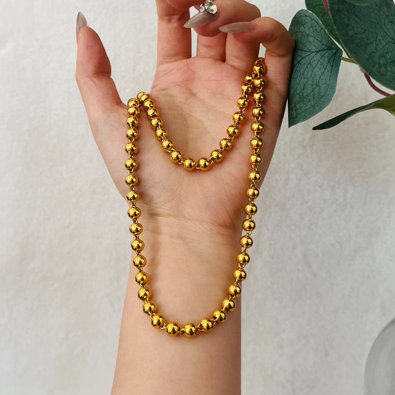 链子足银 光珠项链/送朋友送爱人首选