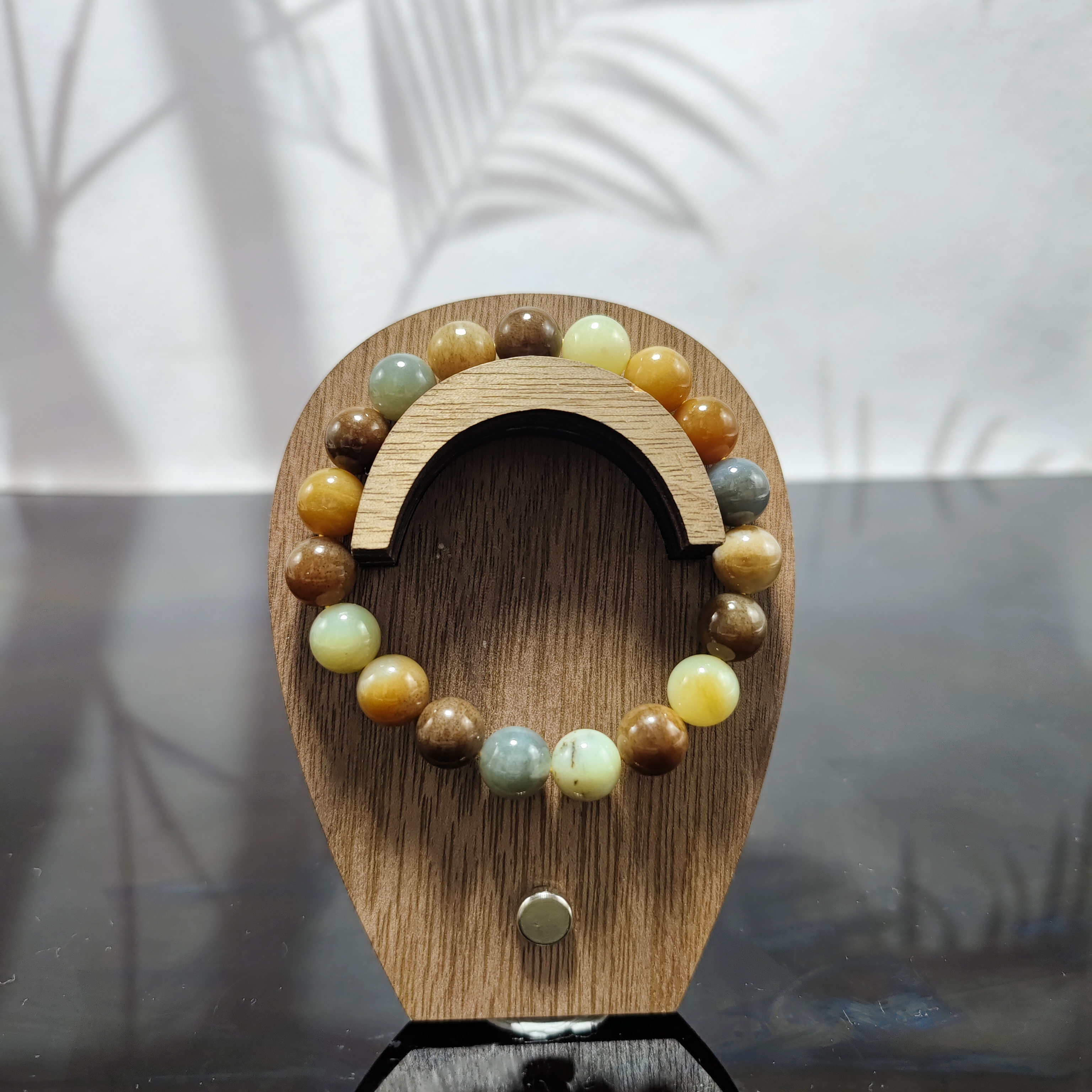 N和田玉多宝圆珠手串（卡10）3022