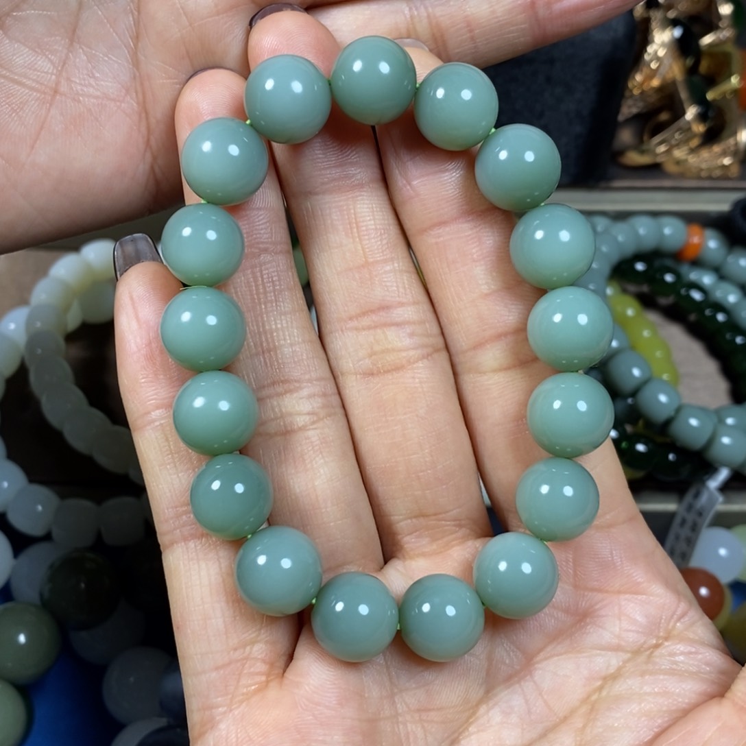 和田玉手串未镶嵌修*