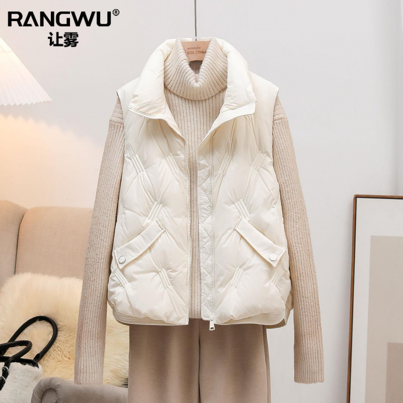 轻薄羽绒马甲女短款2025秋冬新韩版立领羽绒背心马夹时尚流行外套