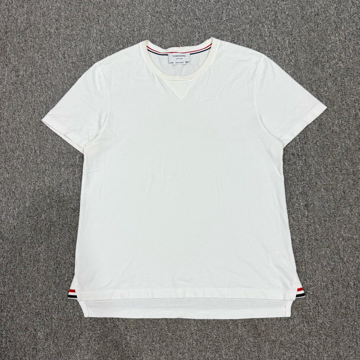 99新 THOMBROWNE 15525989 Thom Browne TB 白色短袖 3码99新