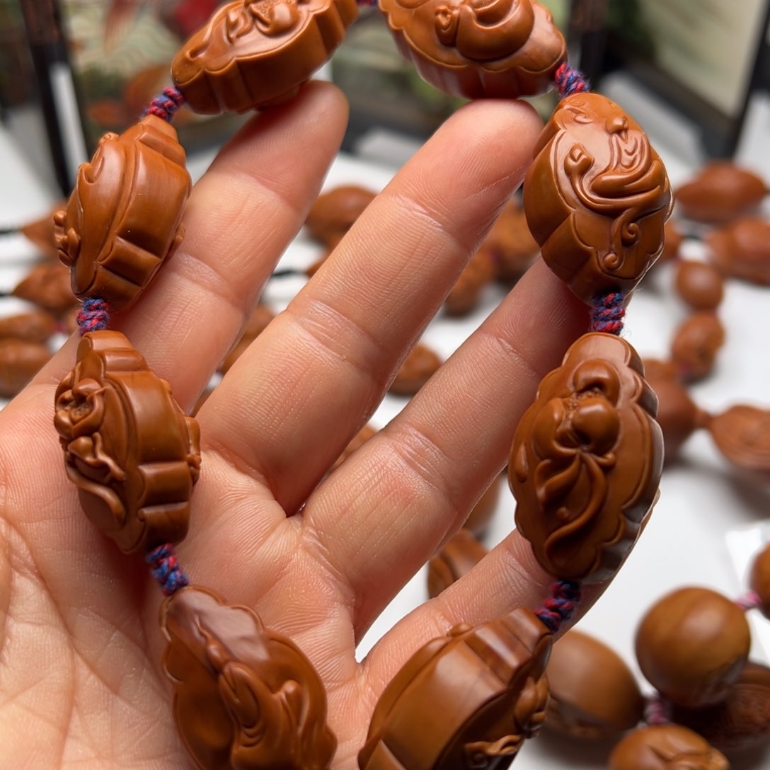 橄榄核手串/手链荷花无相