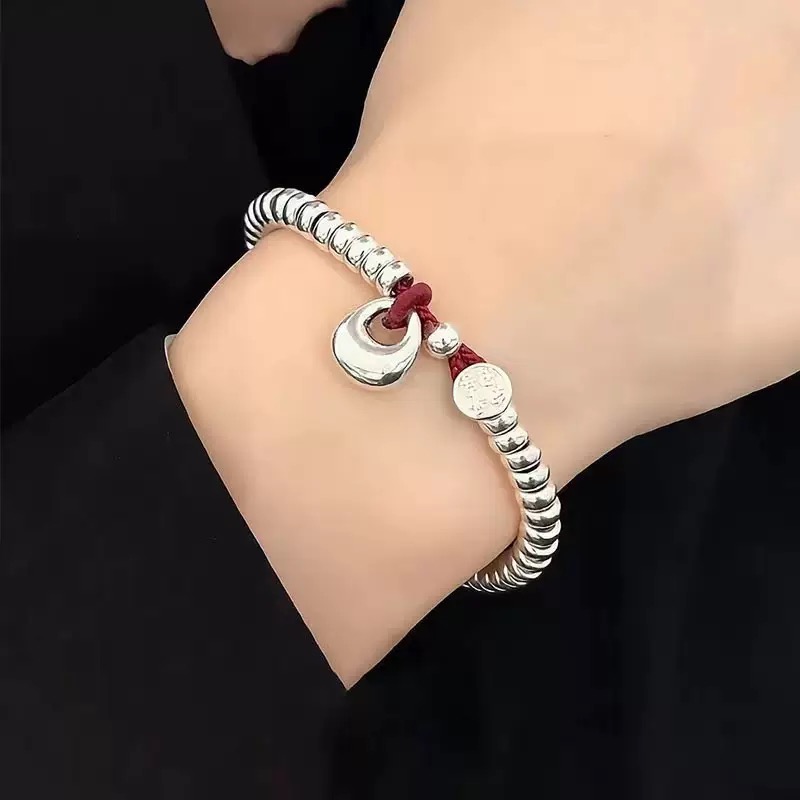 足银布艺手链 精工古法盘缠手绳【S-1006】