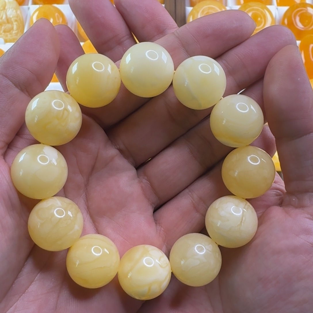 蜜蜡毛衣链未镶嵌19+