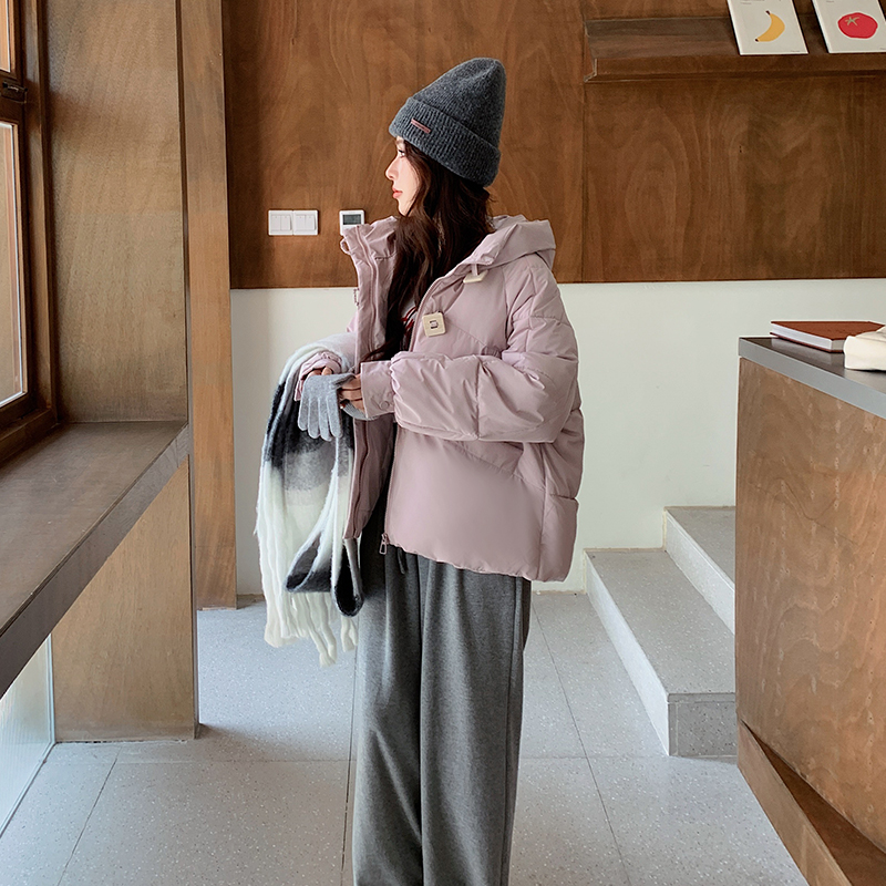 2025年新款冬季羽绒棉服女美式复古学生棉袄面包服小个子外套国潮