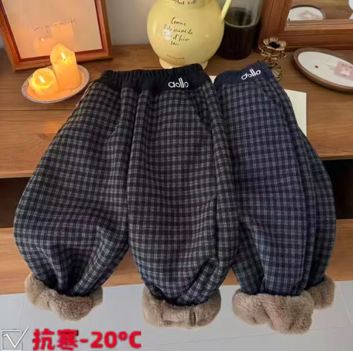 【一条过冬仿兔毛巨厚抗寒】男女童加厚棉裤加绒保暖冬款新款