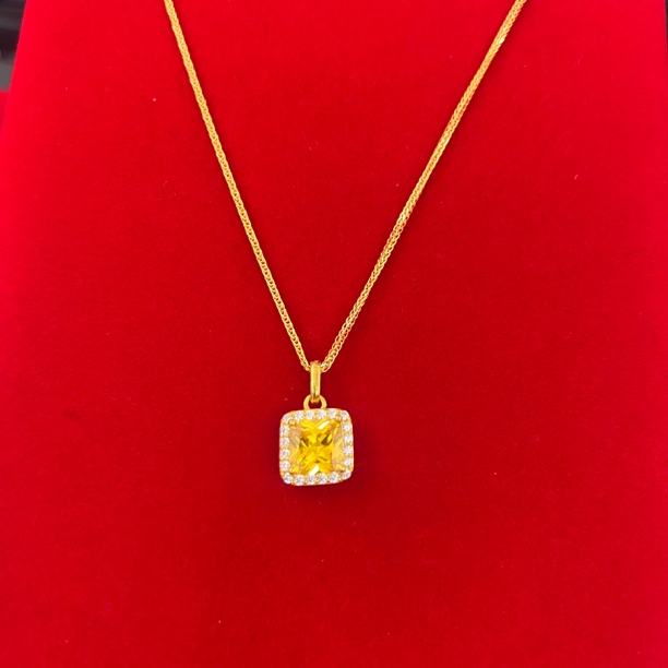 【聚鑫黄金】足金999镶嵌方糖套链XQA1