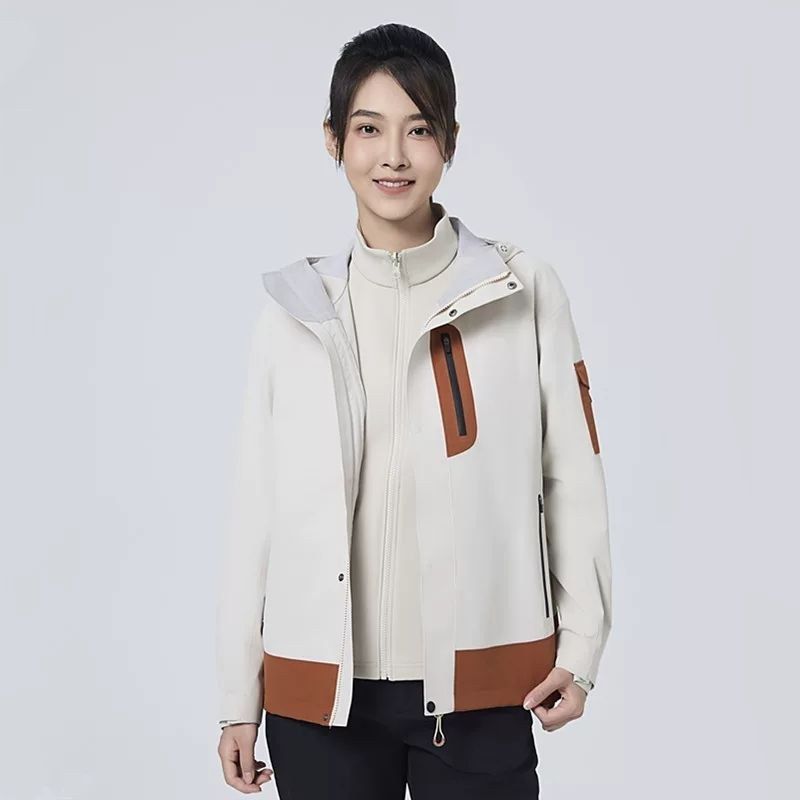 升级新款思凯乐秋冬女款三合一两件套冲锋衣软壳内胆防水登山服现