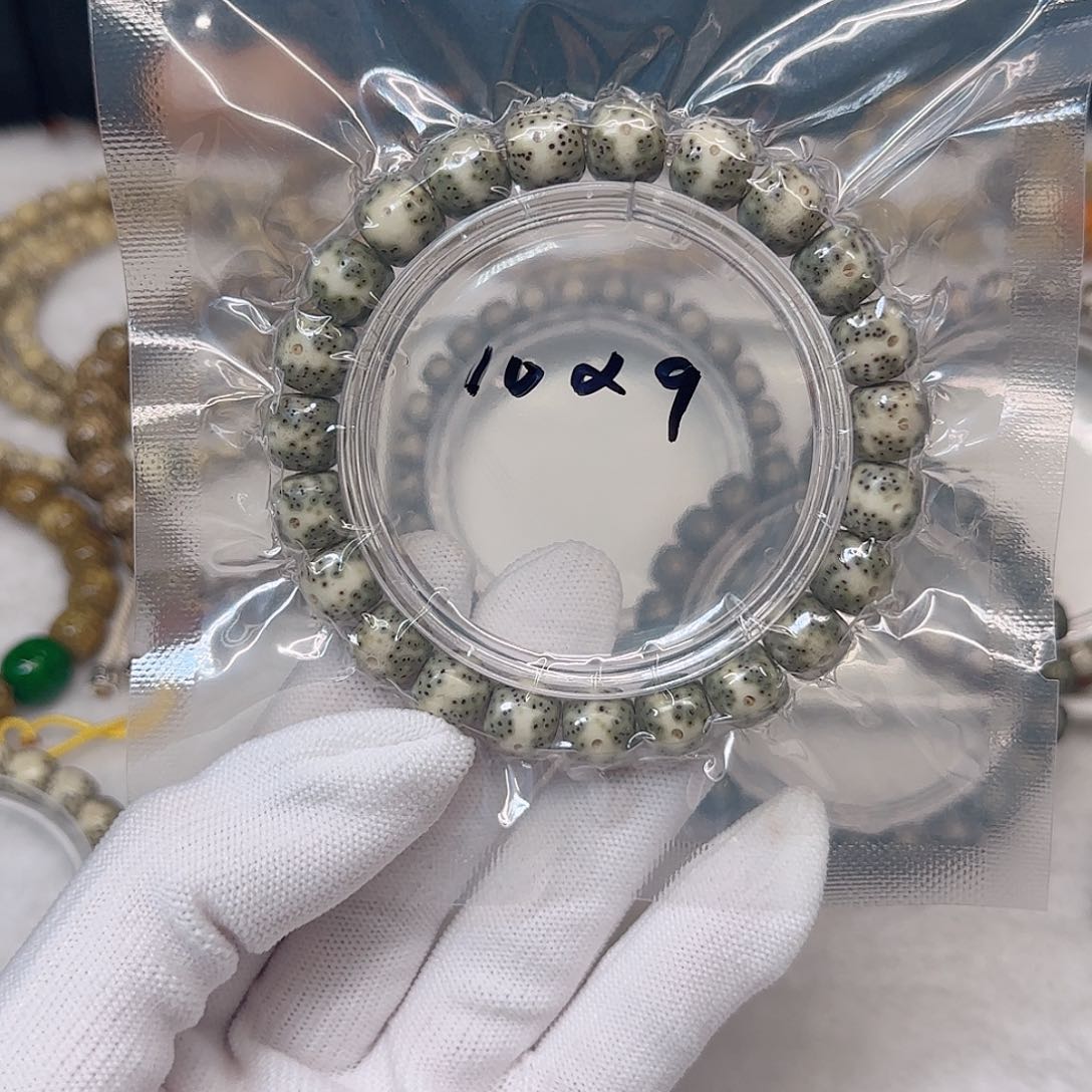 原生态石玉月小留白同枝果海南料星月菩提高抛